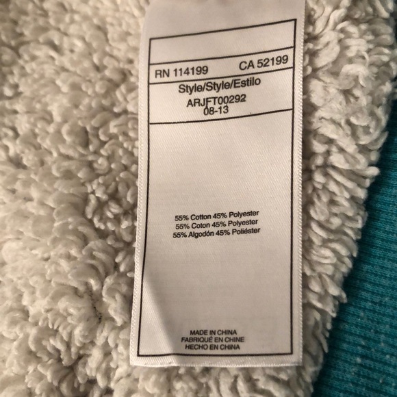 🛍 DONATED Roxy | Teal Zip-Up Hoodie - Picture 7 of 7